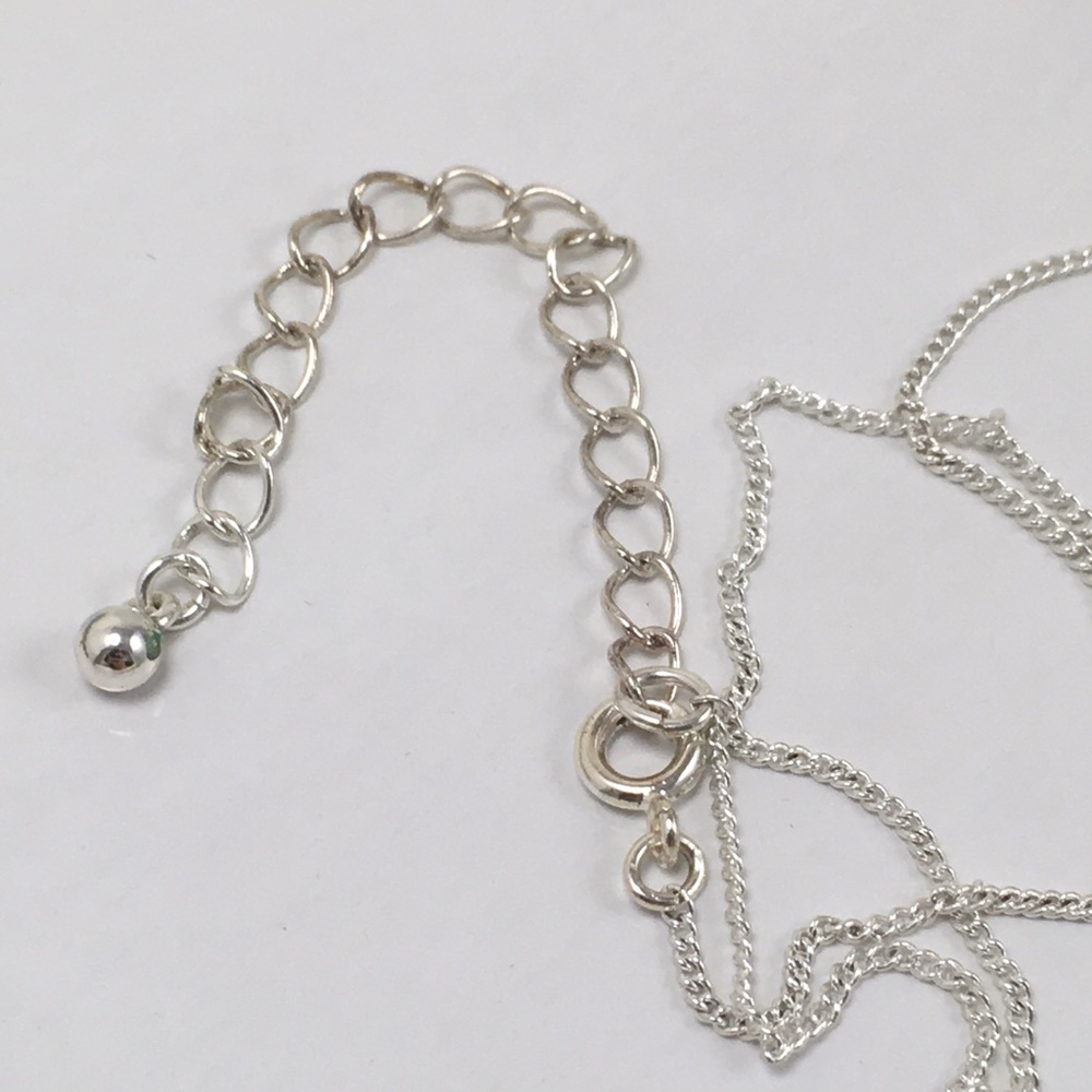 Rose Quartz Double Terminated Crystal Silver Chain - Picture 6 of 10